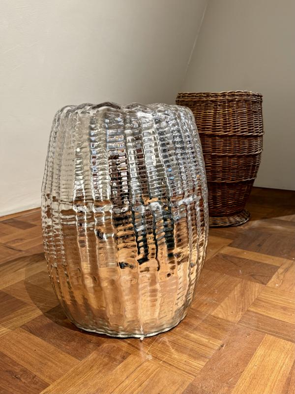 Glass Basket Stools